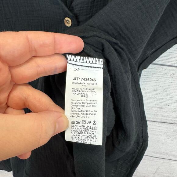 Shein Curve Plus Size Black Gauze Short Sleeve Lightweight Romper Size 24W/6X - Picture 5 of 8